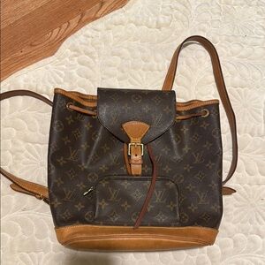 Louis Vuitton Brown Montsouris backpack